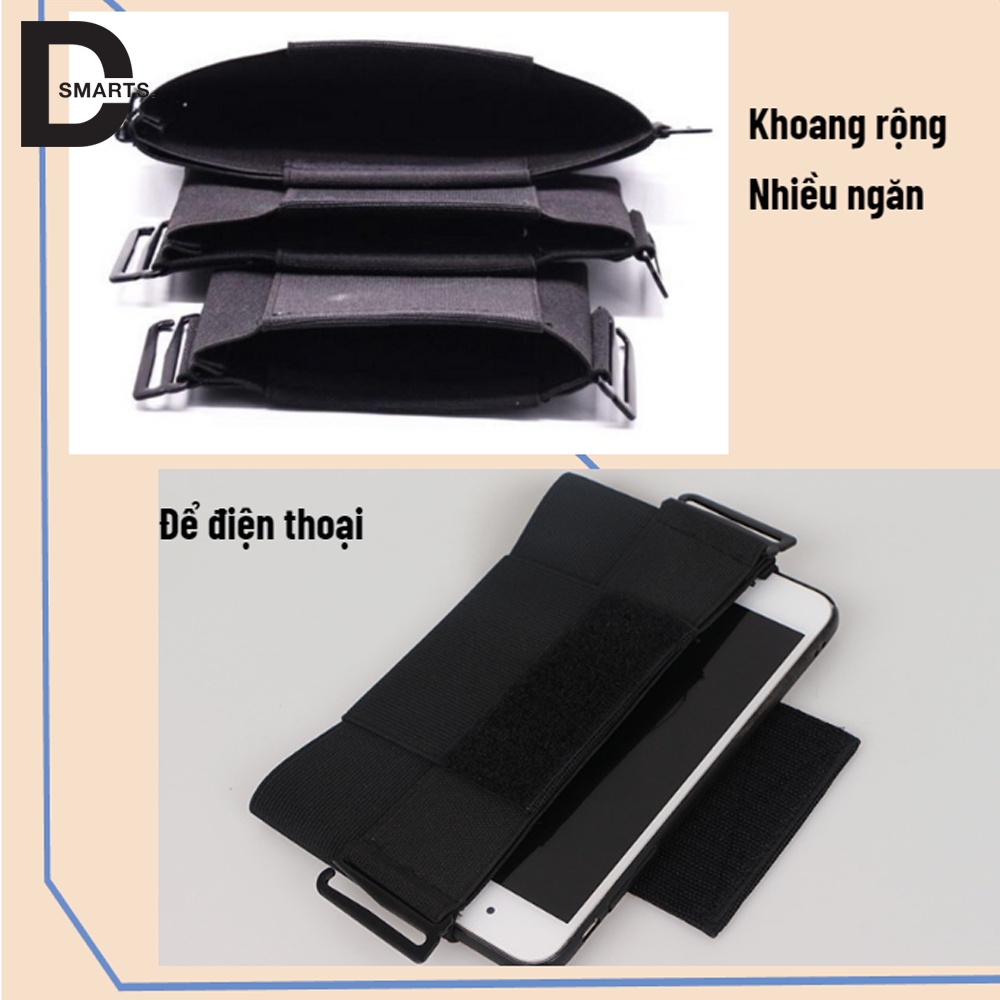 Túi đựng điện thoại siêu mỏng kẹp cạp quần không lộ, không rơi, chất liệu kaki chống thấm nước.