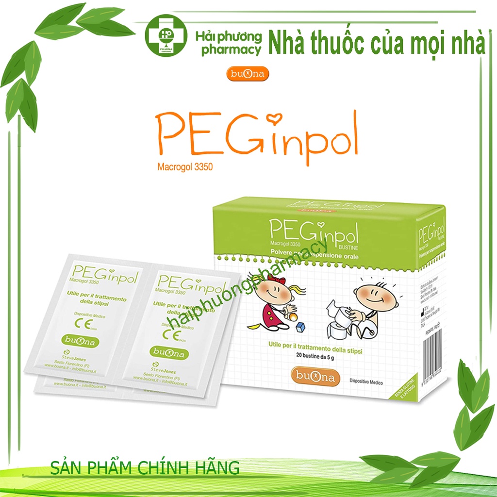 PEGinpol buona - Hỗ trợ giúp giảm táo bón cấp và mãn tính, hỗ trợ nhuận tràng, làm mềm phân