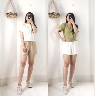[Có ảnh thật] Áo croptop bó eo