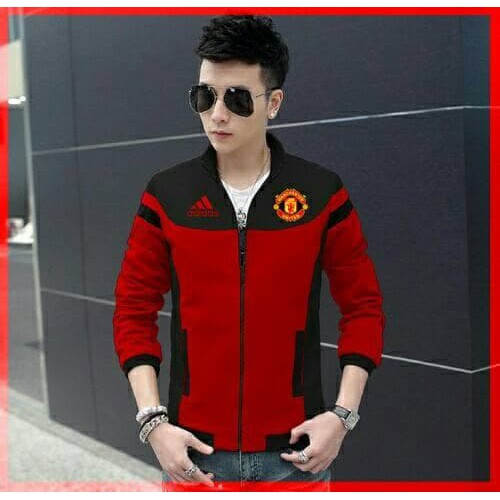 Áo Khoác Hoodie Adidas Màu Đỏ Đen 3mzh Phối Khóa Kéo Chất Lượng Cao Cho Nam Và Nữ