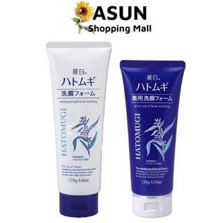 Sữa Rửa Mặt Hatomugi Chiết Xuất Ý Dĩ, Dầu Ngựa Làm Sáng Da, Ngăn Ngừa Mụn Facial Washing (170g,130g)