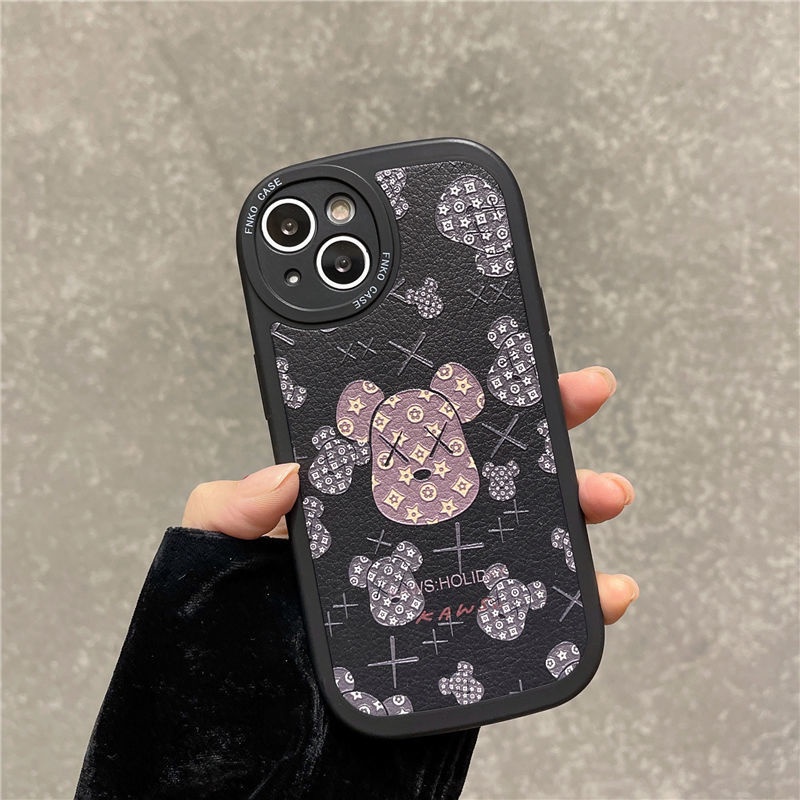 Ốp Điện Thoại Silicon Họa Tiết Đầu Gấu Tròn Dễ Thương Cho iPhone 12 13 11 Pro Max X Xs Max Xr 7 8 Plus Blx4