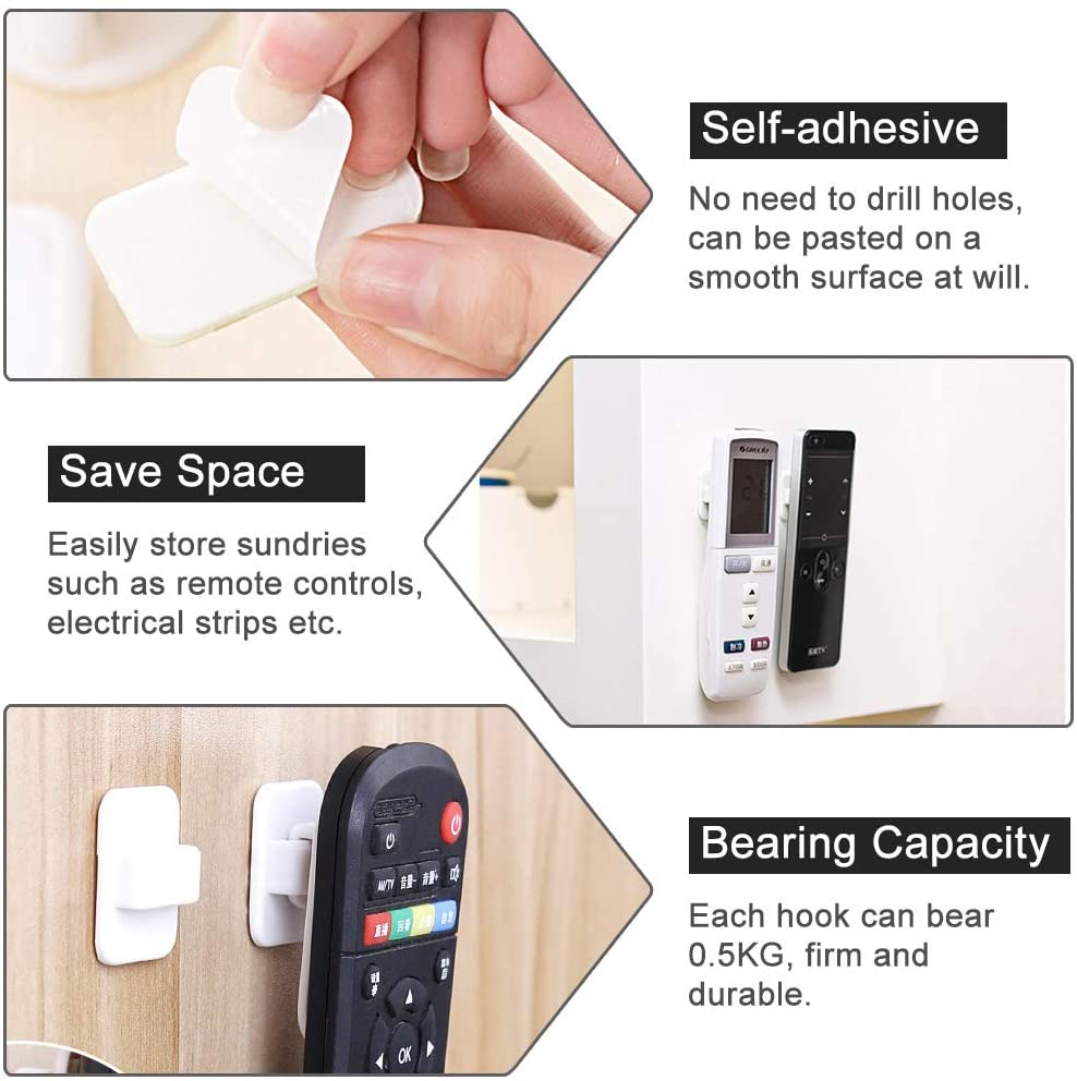 Set 2 Móc Treo Điều Khiển Từ Xa Gắn Tường Tiện Dụng