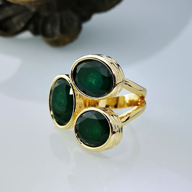 Nhẫn tráng men lấp lánh phong cách retro tinh tế thời trang cho nữ size 5-12