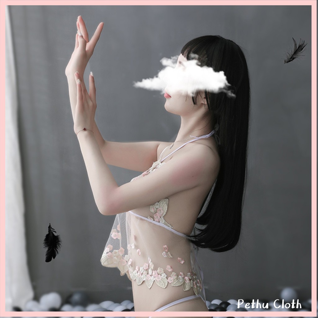 （Q1,HCM）❤️Đồ ngủ sexy nữ❤️Váy Ngủ Hàn Quốc sexy ren Bộ đồ lót hở đũng cao cấp 2 dây viền+quần lót---Cho 40-65kg---006 | BigBuy360 - bigbuy360.vn