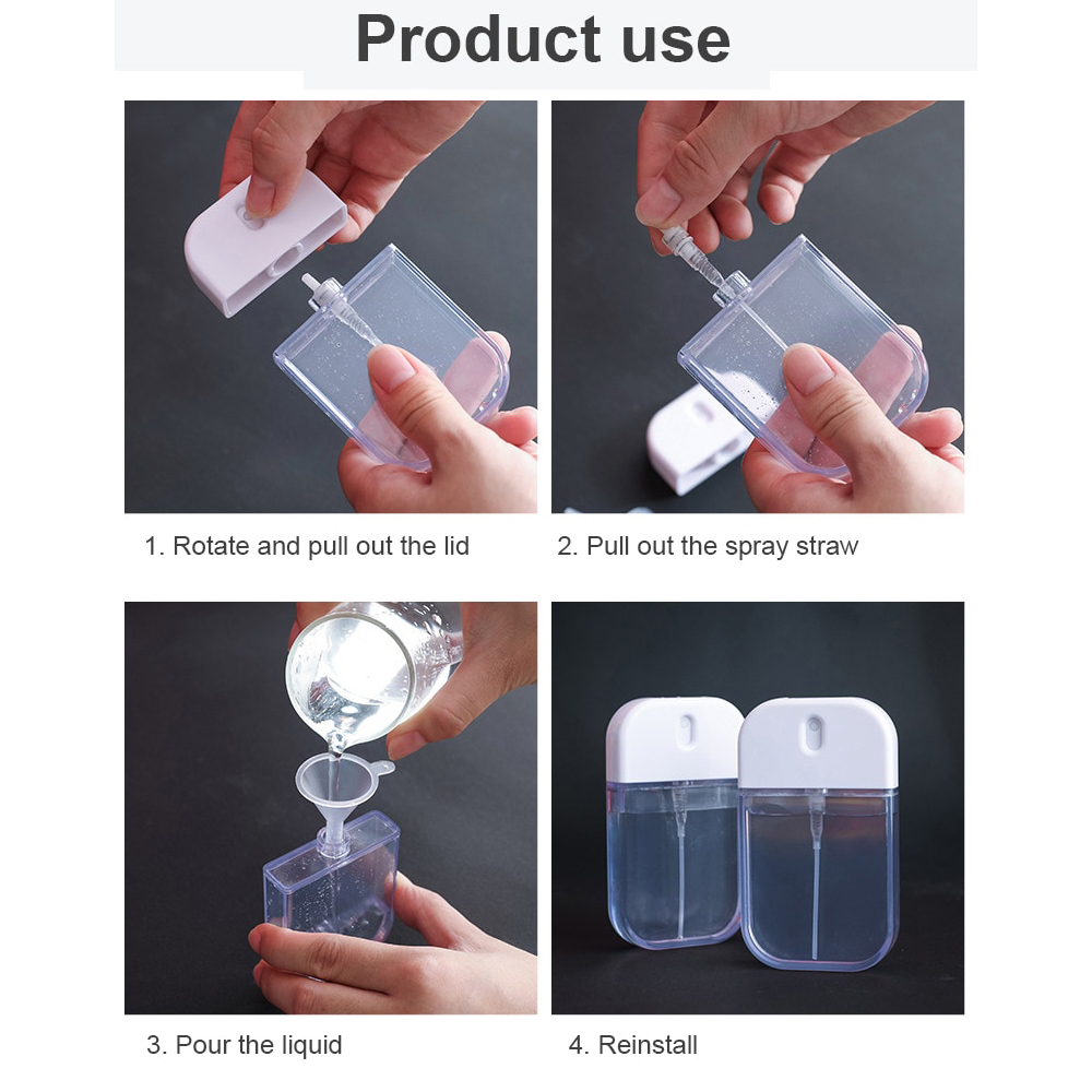(Hàng Mới Về) Chai Chiết Nước Hoa / Nước Hoa Trong Suốt Mini Bỏ Túi Tiện Lợi Cho Du Lịch 38-45ml