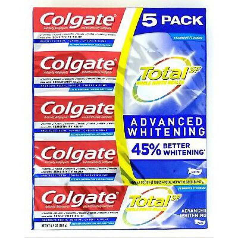 Kem Đánh Răng Colgate Total SF Advanced Whitening Của Mỹ 181g