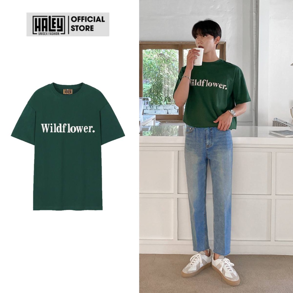 Áo Thun lạnh Unisex HALEY mã TN36 Tay Lỡ Form Rộng Nam Nữ Phong cách Hàn Quốc Street Style Basic