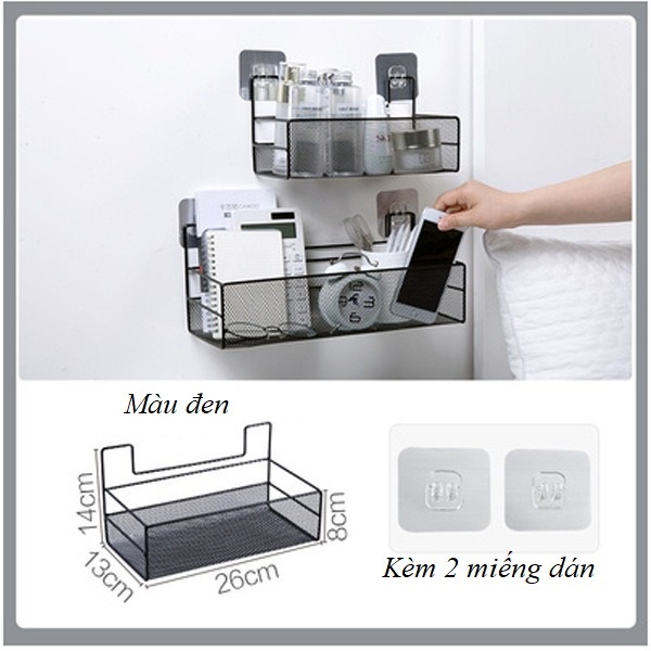 Giá Sắt Hình Chữ Nhật Treo Tường/Giỏ Sắt Đựng Đồ Đa Năng/Kệ Sắt Treo Tường SƠn Chống Gỉ Tiết Kiệm Không Gian