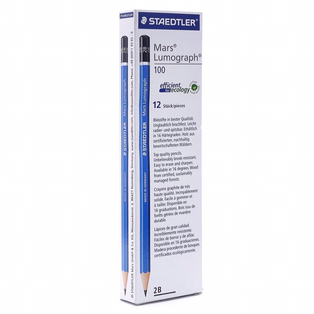 Bút chì Staedtler 100 2B, HB (hộp 12 cái)