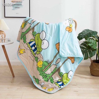 Chăn cho bé chất liệu Cotton Đũi mềm mịn thoáng mát - Chăn hè thu cho bé đi học ( Kích thước 1m1x1m5 )