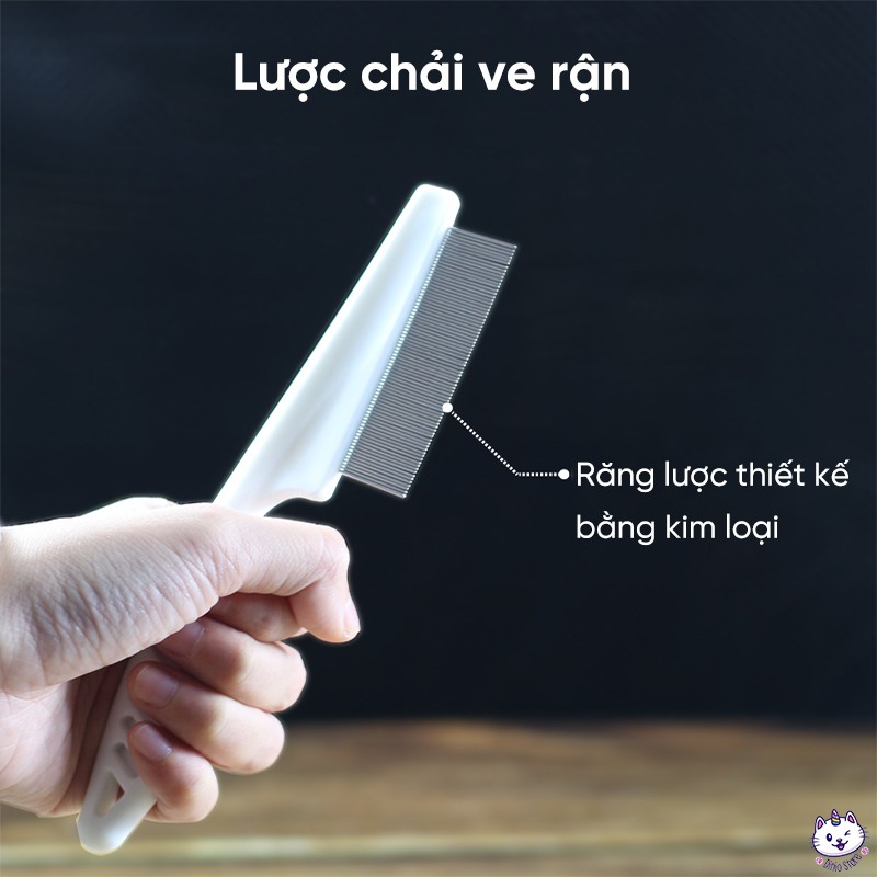 Lược chải ve rận, lông thừa, bọ chét cho thú cưng - Diniopet