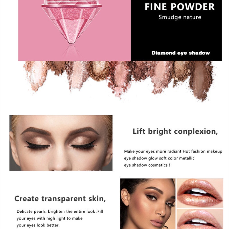 Phấn Mắt Dạng Lỏng 6 Màu Sắc Lấp Lánh Tùy Chọn Trang Điểm Tiện Dụng