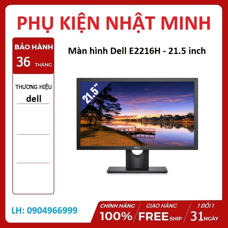 MÀN HÌNH DELL 21.5&quot;E2216H WIDE LED màn máy tính chơi game học tập và làm việc nhỏ gọn hiệu quả mới 100% BH 3 NĂM