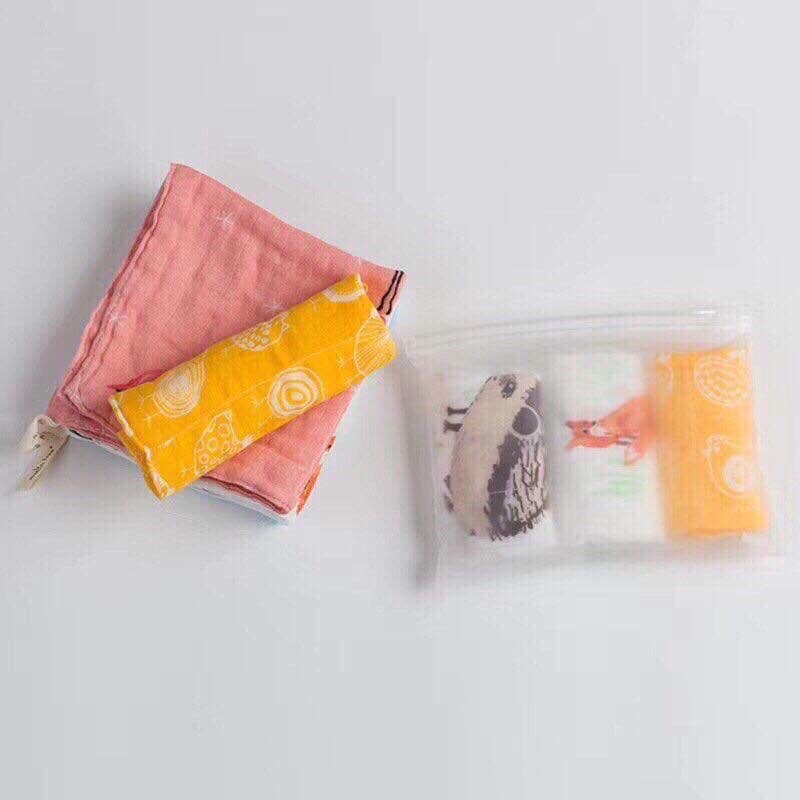 Set 3 khăn sữa Aden muslin tree siêu mềm cho bé