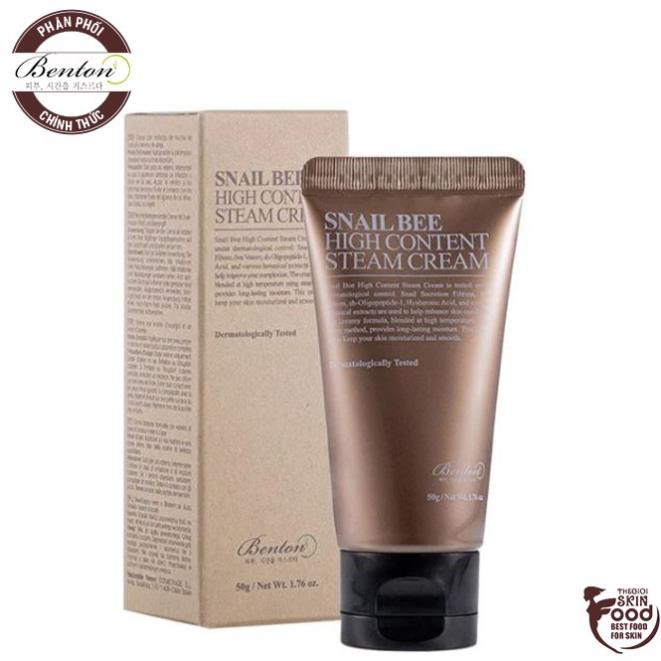 Kem Dưỡng Ẩm Và Phục Hồi Da Chiết Xuất Chất Nhầy Ốc Sên Benton Snail Bee High Content Steam Cream