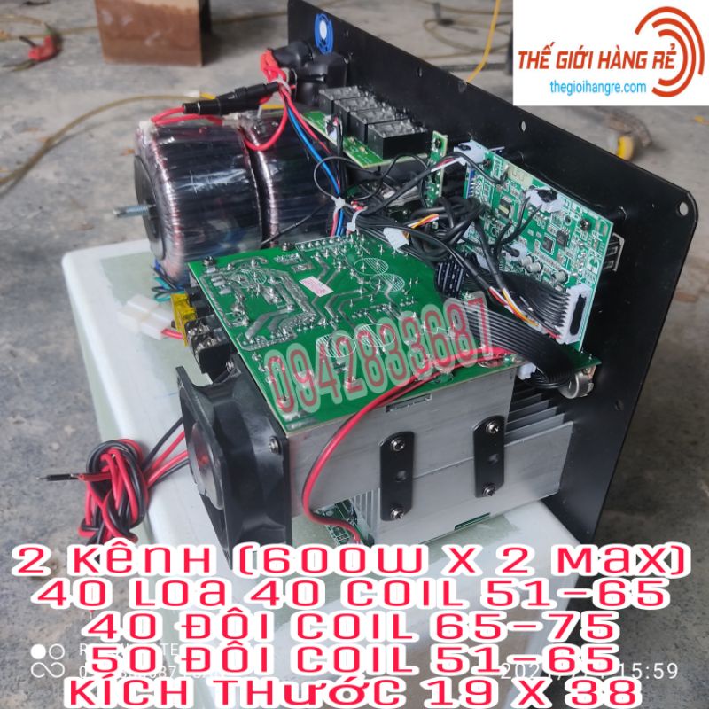 Mạch 2 Kênh Độ Khủng 600w x 2 Max Đánh 4 Loa 40 19x38