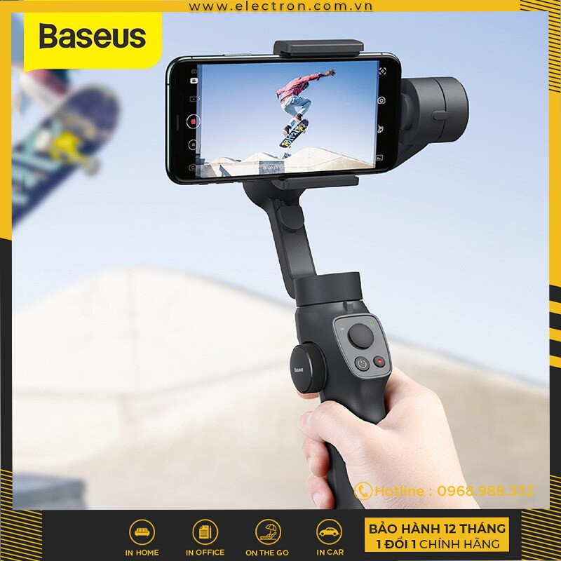 Tay cầm chống rung đa năng cho điện thoại Baseus Gimbal Stabilizer ( 3-Axis Handheld , w/Focus, Pull &amp; Zoom, Smartphone)