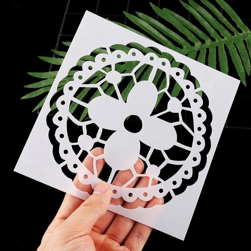 Set 16 Thước Khuôn Vẽ Họa Tiết Mandala Độc Đáo Trang Trí Album DIY