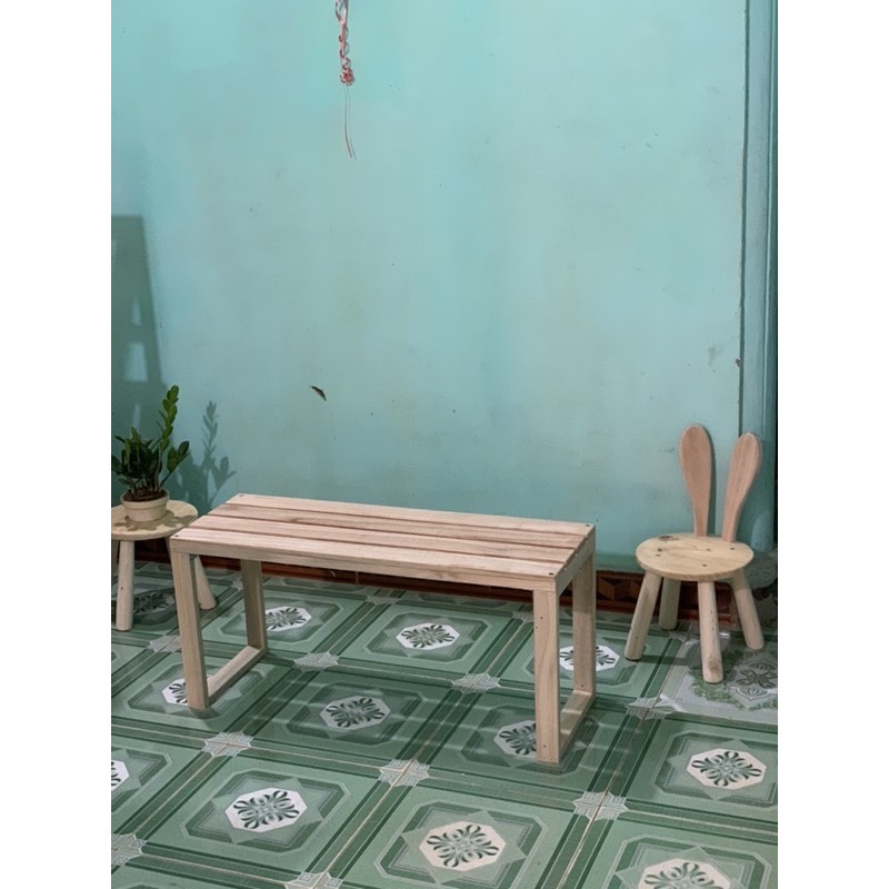 Ghế PALLET GỖ TỰ NHIÊN DECOR / 90x30 cao 40cm