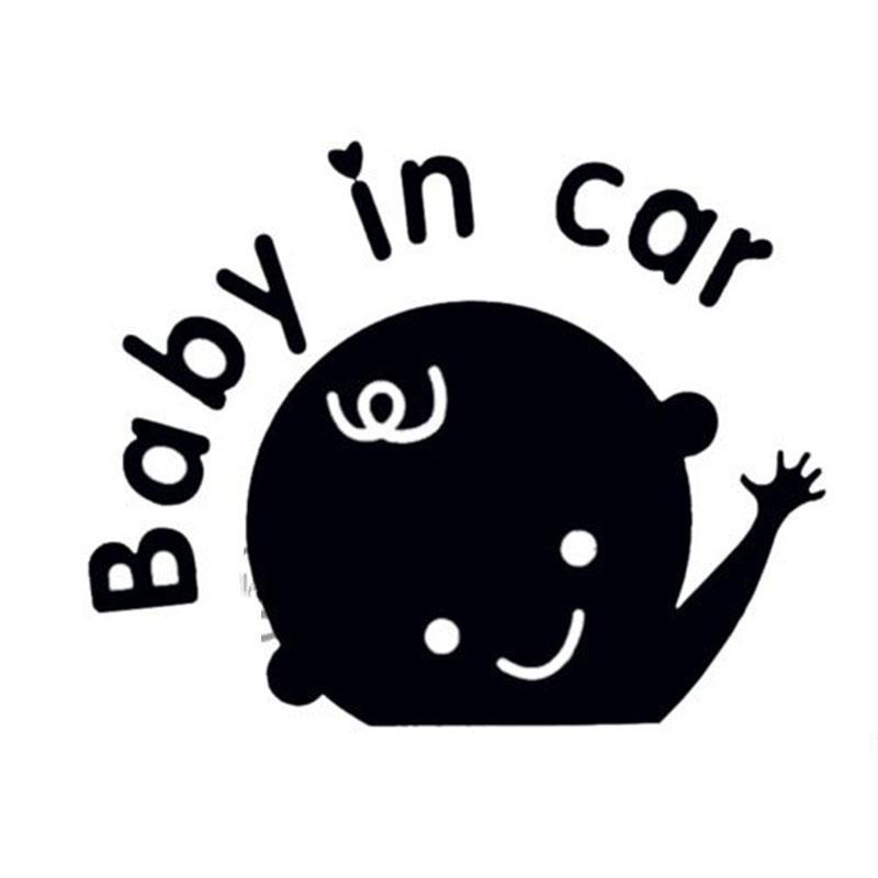 Tem dán chữ Baby In Car sau đuôi xe và 2 bên hông xe hiệu Tmall Vn