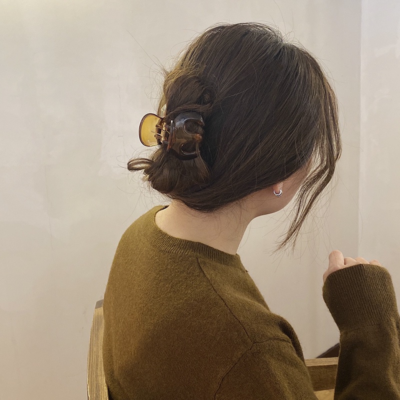Kẹp Tóc Càng Cua Bằng Acrylic Thời Trang Hàn Quốc Cổ Điển Dành Cho Bạn Nữ