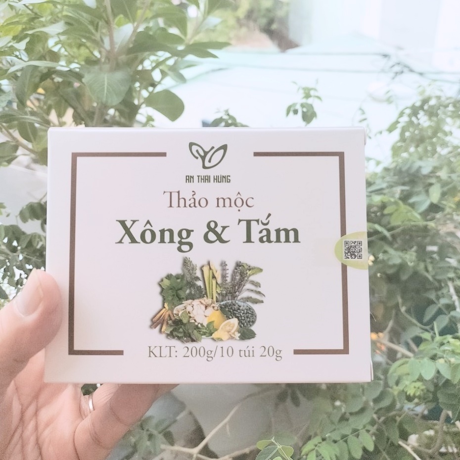 Thảo mộc xông tắm An Thái Hưng giải cảm, phục hồi sức khỏe, tăng sức đề kháng, Hộp 200g (10 túi 20g)