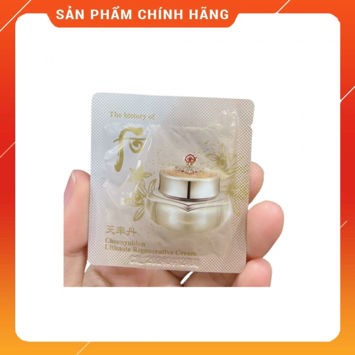 Combo 5 gói Kem dưỡng Whoo tái sinh chống lão hóa Cheonyuldan Ultimate Regenerating Cream