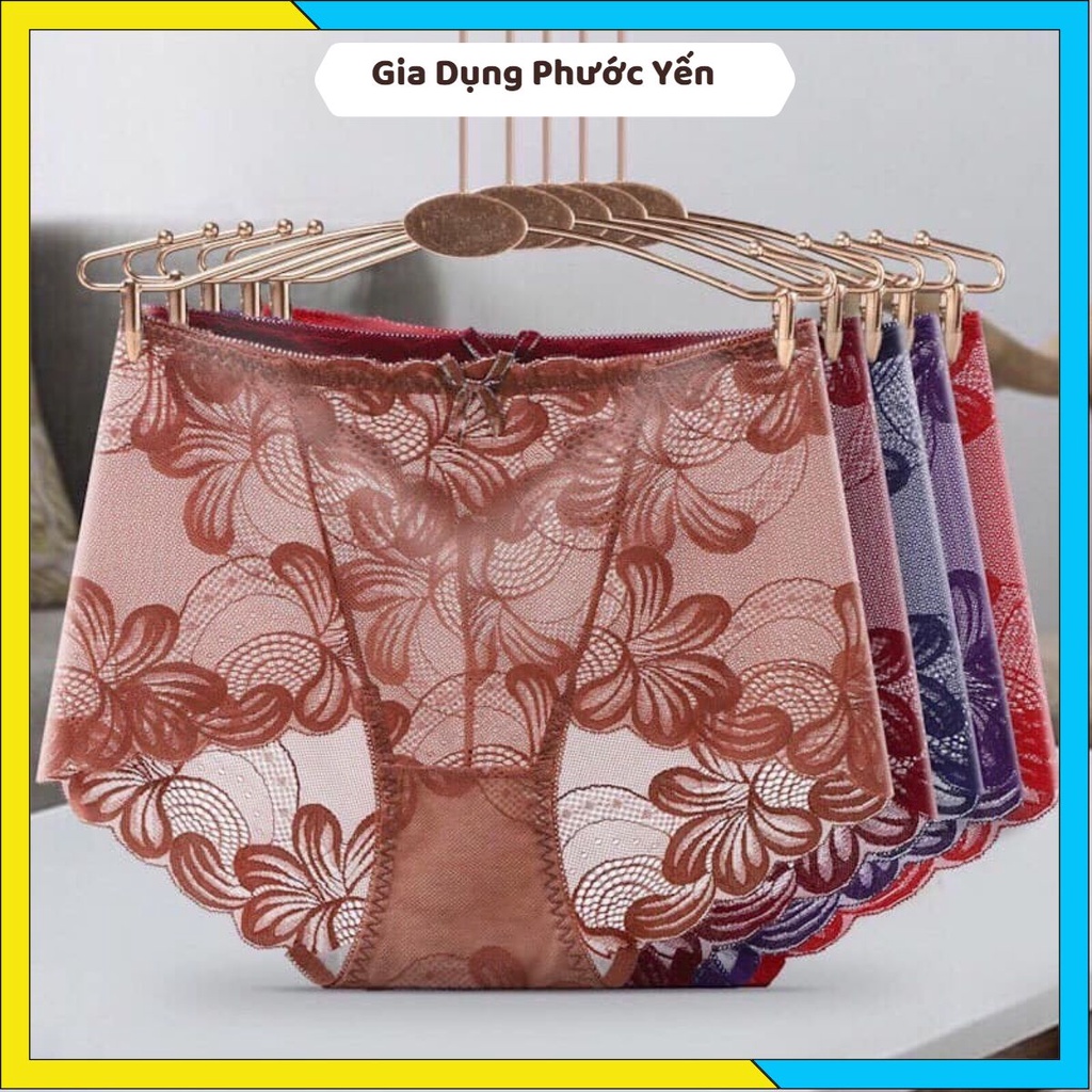 Set 10 quần lót ren cạp cao 886