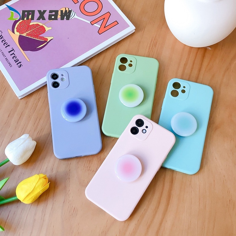 Giá Đỡ Điện Thoại Dạng Nhẫn Điều Chỉnh Được Màu Gradient Phong Cách Hàn Quốc