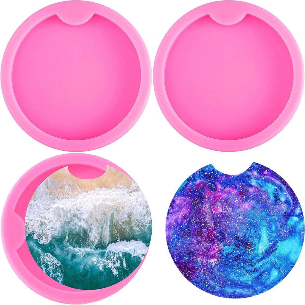 Khuôn Silicone Làm Móc Khóa / Trang Sức Hình Tròn