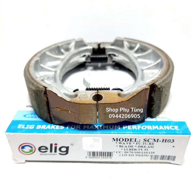 Má phanh cơ, Bố thắng đùm ELIG mã SCM H03 model Dream Wave, Lắp cho tất cả các xe số Honđa và xe TQ