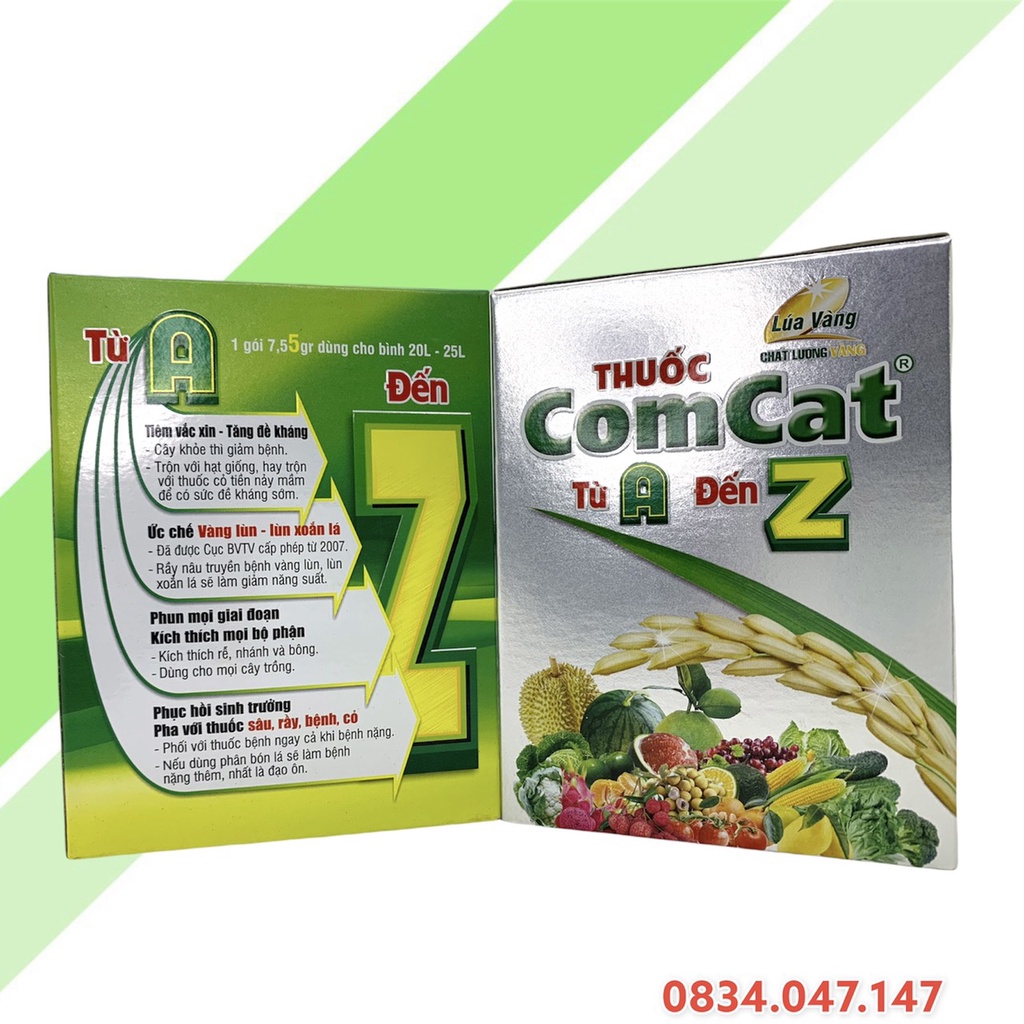 Kích thích sinh trưởng Comcat 150WP từ A đến Z gói 7.55 gr . Nông Dược Xanh