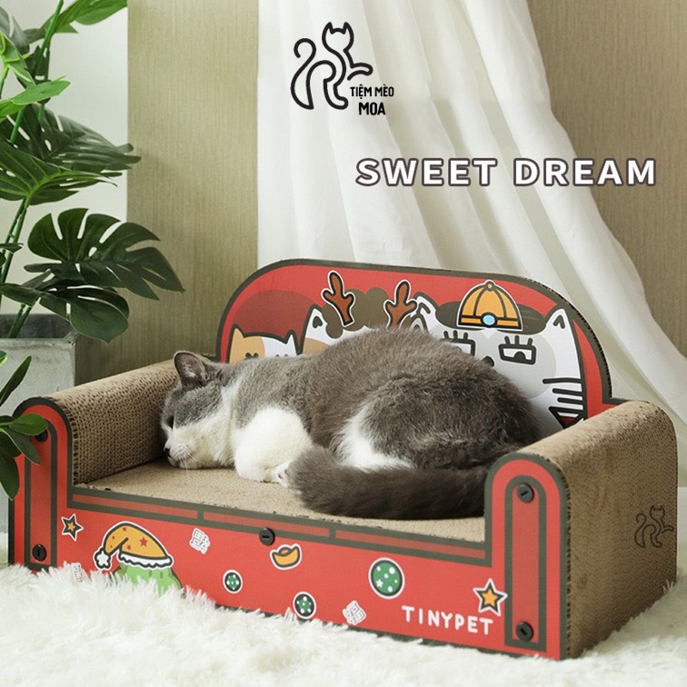 Sofa size King cho Hoàng Thượng - Bàn cào móng cho mèo - Tiệm Mèo Moa