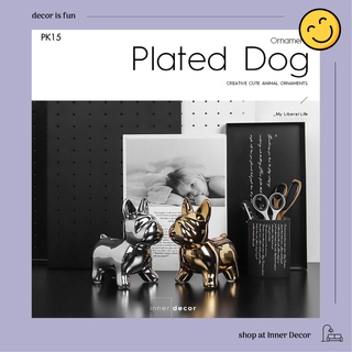 Tượng hình chú chó trang trí để bàn làm việc, tủ sách