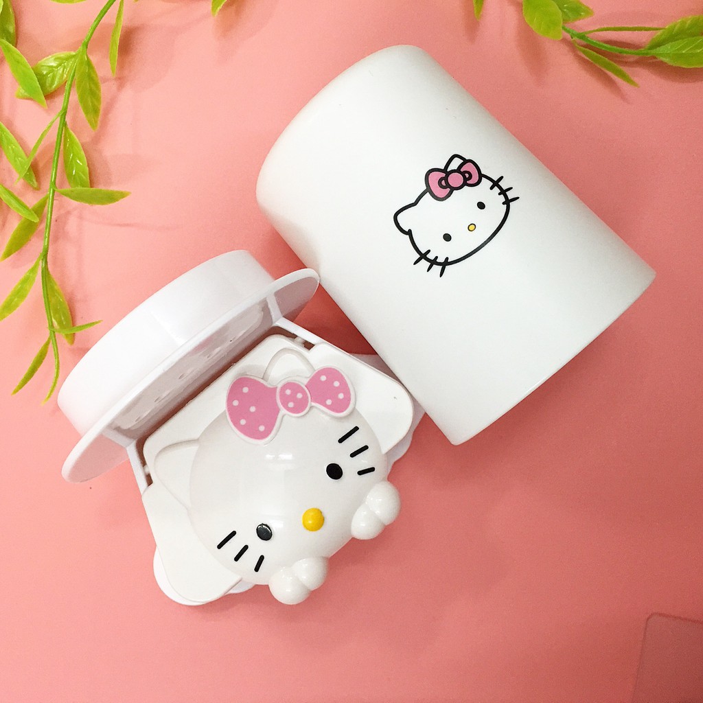 🌸🌸 Giá để bàn chải đánh răng đa năng kèm cốc đánh răng Hello Kitty ☘☘