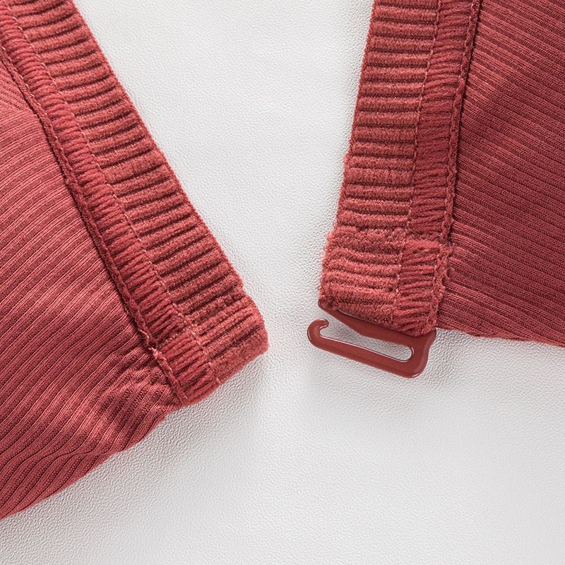 Áo Bra Cotton Cài Trước Gân Tăm Đệm Mỏng Thoải Mái Thoáng Mát 2 Dây OTIS - 715