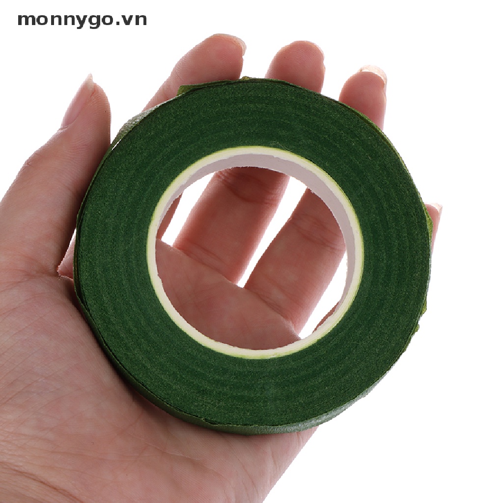 30m Băng Keo Giấy Tự Dính Màu Xanh Lá Cây Dùng Ghép Hoa DIY