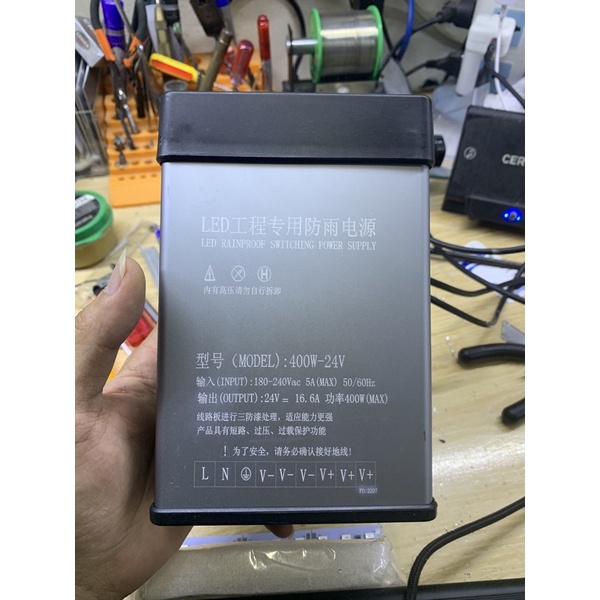 nguồn chống mưa 24v 400w