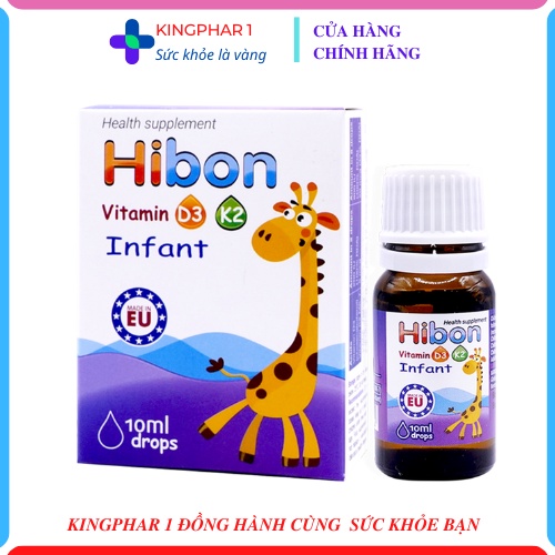 Vitamin D3K2 HIBON bổ sung D3 cho trẻ, tăng hấp thu canxi - nhập khẩu chính hãng
