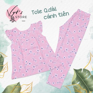 Đồ bộ nữ tole lanh quần dài cánh tiên