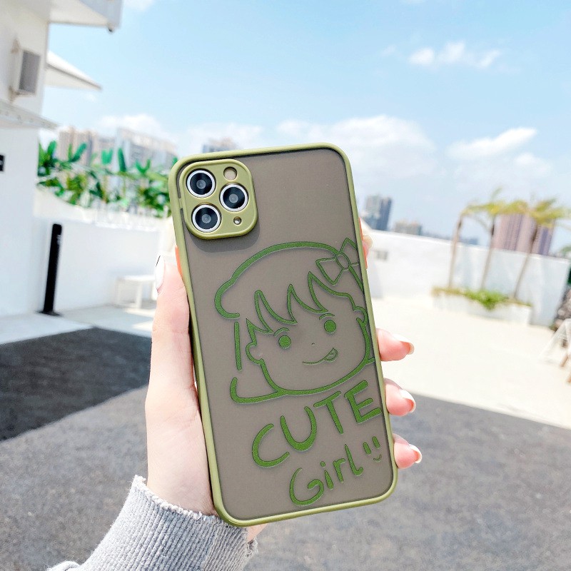 Ốp lưng iphone Cool Couple nhám viền nổi cong 5/5s/6/6plus/6s/6splus/7/7plus/8/8plus/x/xr/xs/11/12/pro/max/plus/promax | BigBuy360 - bigbuy360.vn