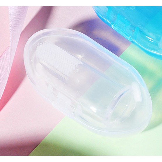 Bàn chải đánh răng bằng silicon mềm đeo ngón tay thích hợp sử dụng cho bé