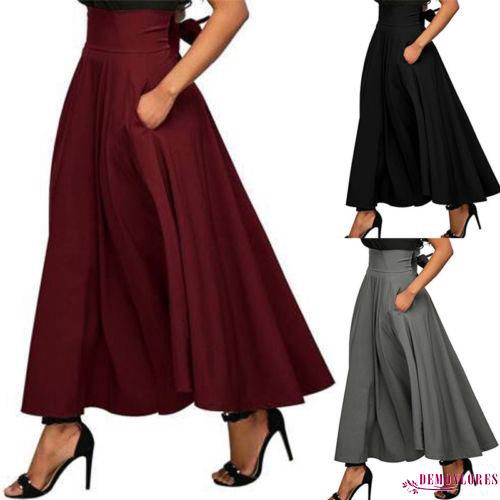 Chân váy nữ cạp cao xếp ly thời trang 2018