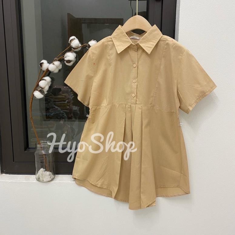 Áo bầu sơ mi cộc tay - nhiều màu sắc siêu xinh