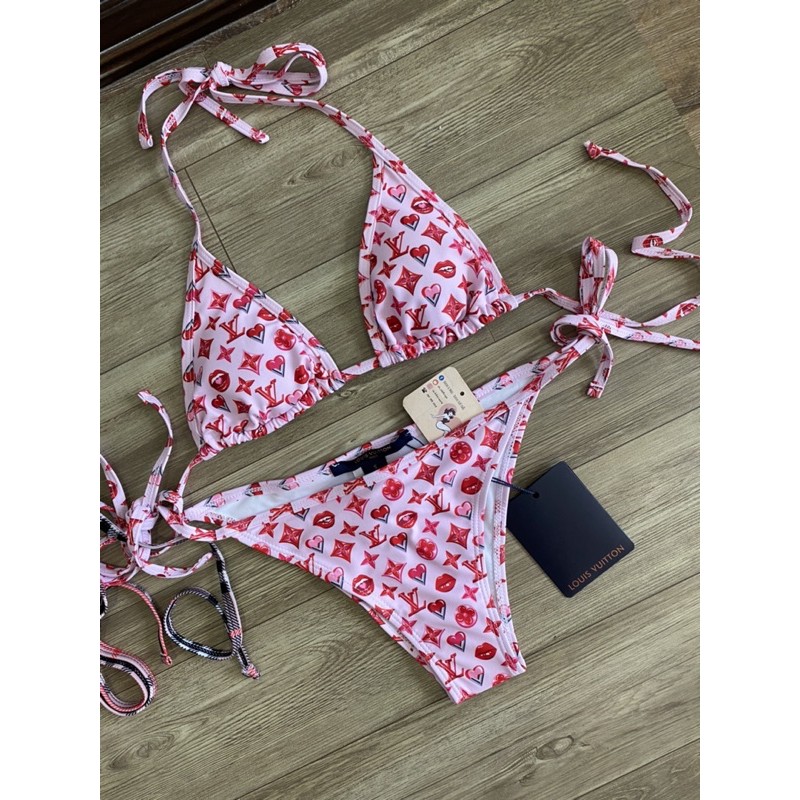 [BKN1007] &lt;BRAND&gt; SET BIKINI TRIANGLE LV MÔI HỒNG