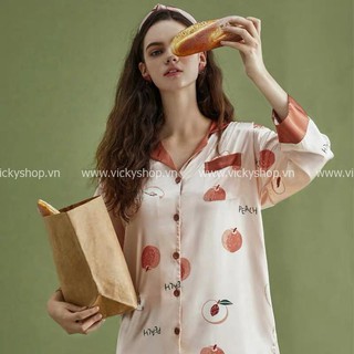 D861 đầm sơ mi lụa họa tiết cao cấp.