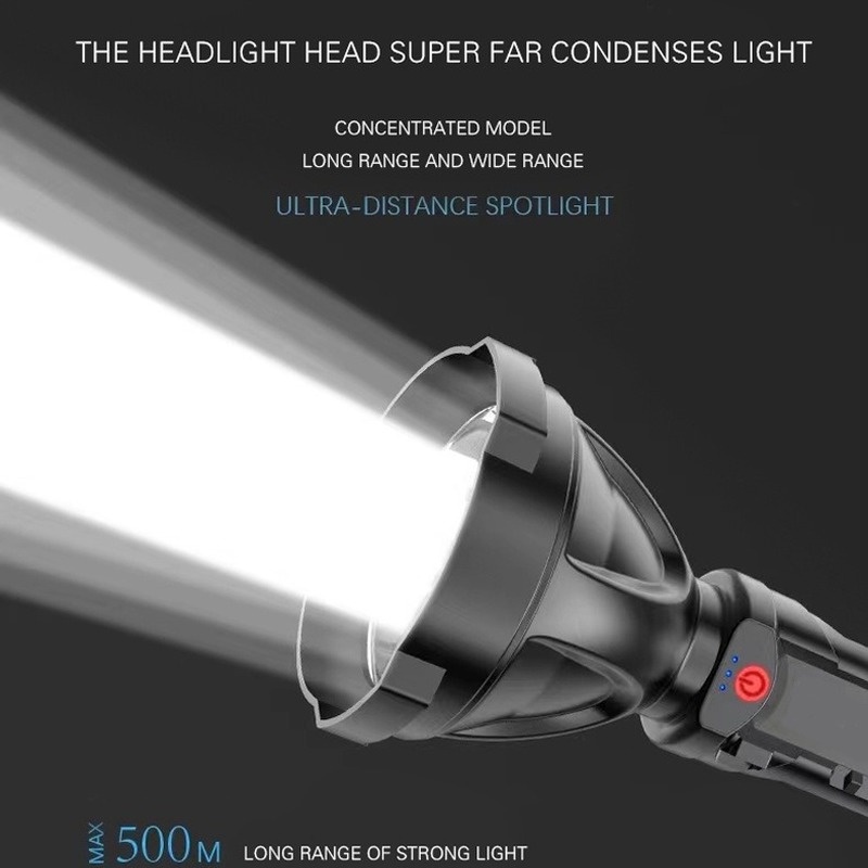 Đèn Pin LED Cầm Tay Chống Thấm Nước Với 3 Chế Độ Sáng Có Thể Điều Chỉnh Và Sạc USB
