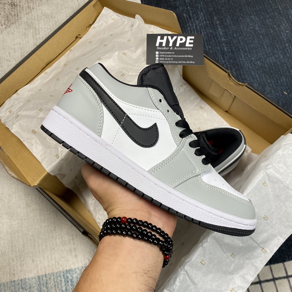 Giày sneaker Jordan 1 low light smoke grey - trắng xám ( phiên bản 1:1 )
