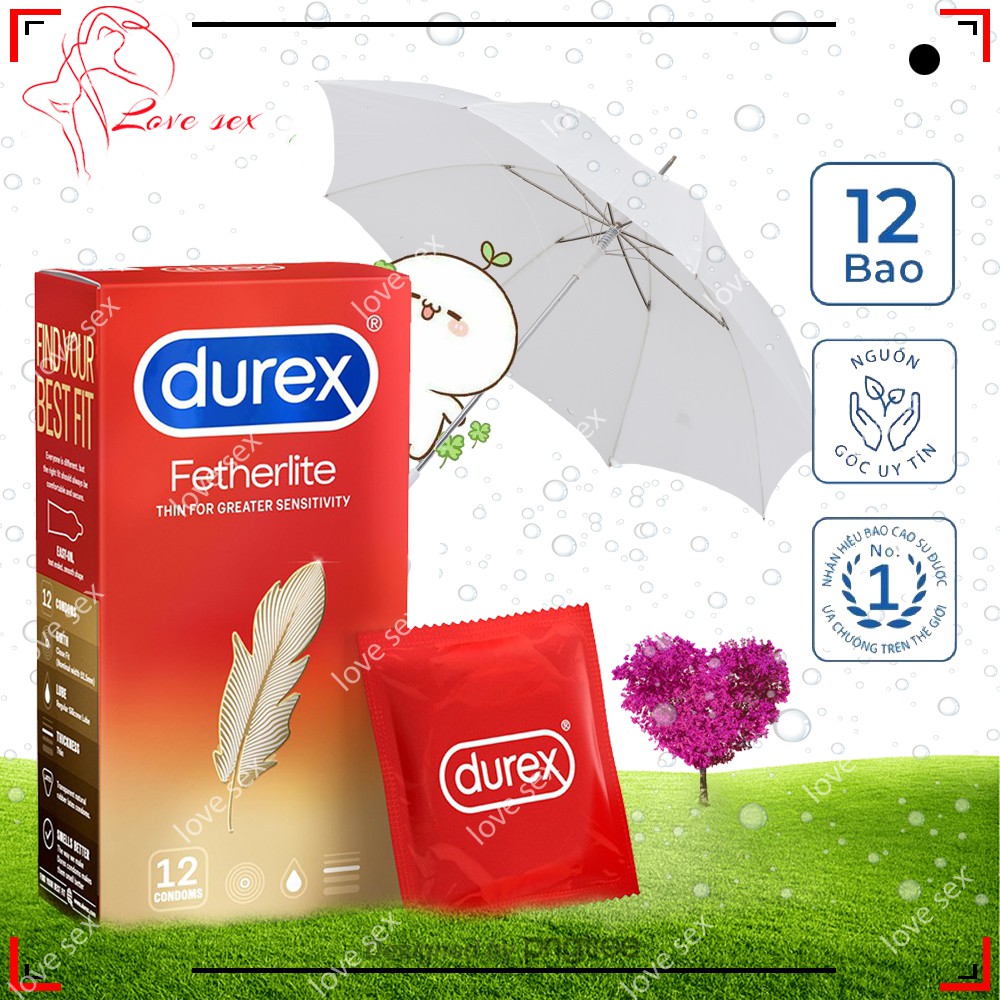 [ HÀNG REAL ] Hộp Bao Cao Su Durex Fetherlite || Siêu Mỏng ,Ôm Sát _ Che Tên Sản Phẩm